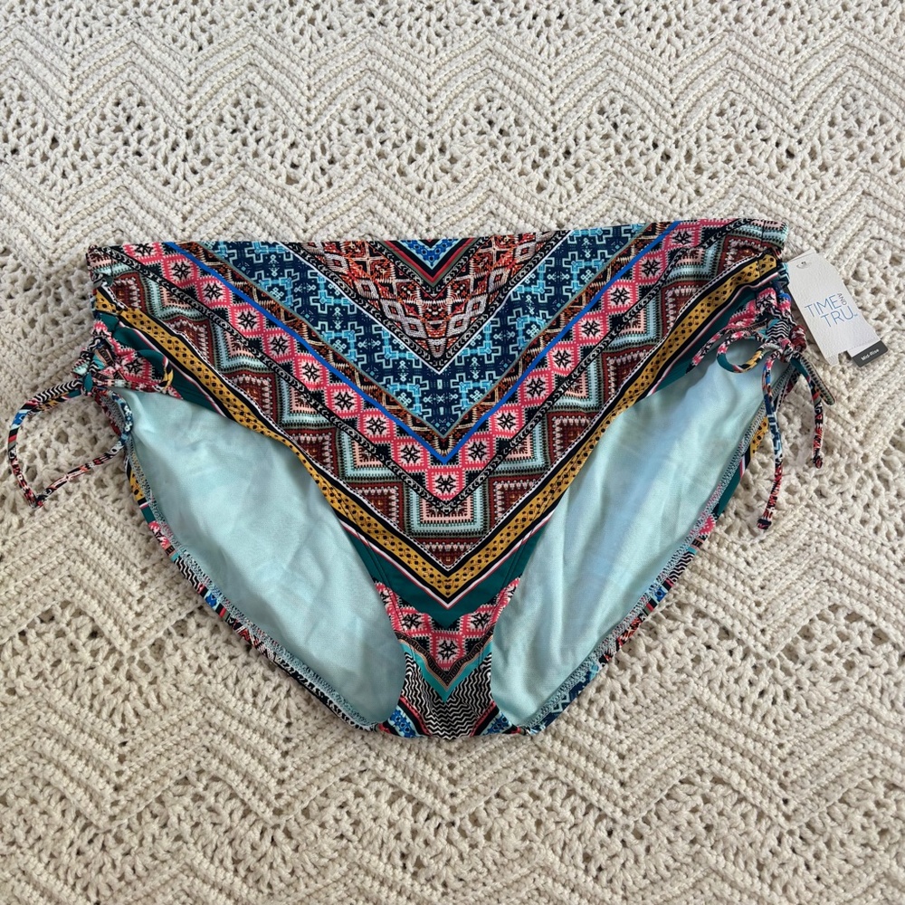 Time And Tru Bikini Bottom Mid-Rise Missy Women's Plus Size 3X (24W-26W) NWT